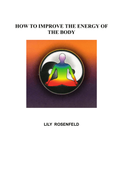 HOW TO IMPROVE THE ENERGY OF THE BODY  LILY  ROSENFELD