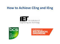 How to Achieve CEng and IEng