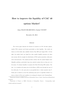 How to improve the liquidity of CAC 40 options Market?