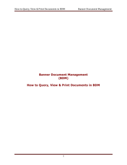 Banner Document Management (BDM)