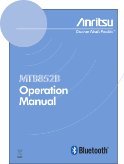 Operation Manual MT8852B