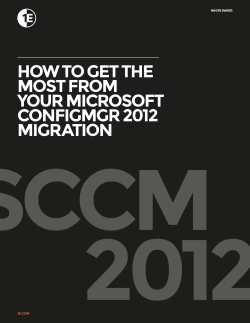 sccM 2012 How to get tHe Most froM