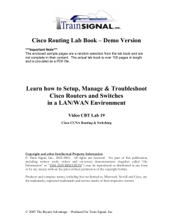 Cisco Routing Lab Book – Demo Version
