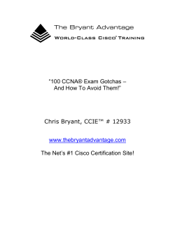 “100 CCNA® Exam Gotchas – And How To Avoid Them!”
