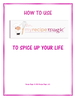 HOW TO USE TO SPICE UP YOUR LIFE