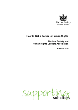 How to Get a Career in Human Rights