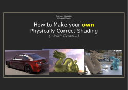 How to Make your Physically Correct Shading own
