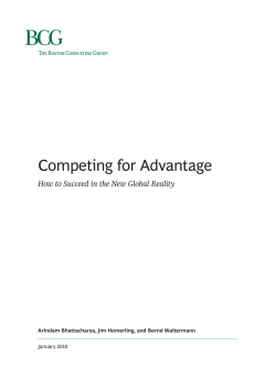 Competing for Advantage How to Succeed in the New Global Reality