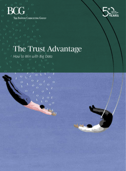 The Trust Advantage How to Win with Big Data