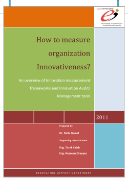 How to measure organization Innovativeness?