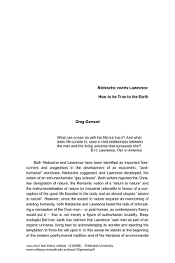 contra How to be True to the Earth Greg Garrard