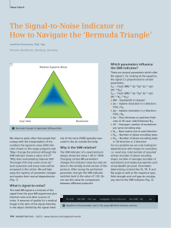 The Signal-to-Noise Indicator or How to Navigate the ‘Bermuda Triangle’
