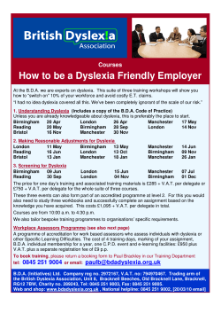 How to be a Dyslexia Friendly Employer Courses