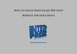 How to create print-ready PDF files? Booklet for our clients