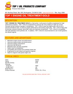 TOP 1 OIL PRODUCTS COMPANY TOP 1 ENGINE OIL TREATMENT-GOLD DESCRIPTION