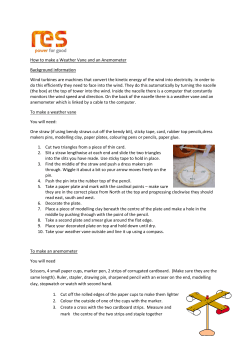 How to make a Weather Vane and an Anemometer Background information