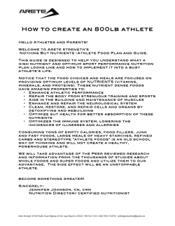 How to create an 800lb athlete !