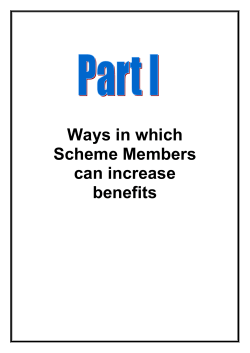 Ways in which Scheme Members can increase