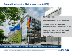 Federal Institute for Risk Assessment (BfR)