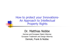 How to protect your Innovations- An Approach to Intellectual Property Rights