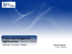 From raw images to lightcurves: how to make sense of your data