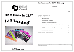 How to prepare for IELTS – Listening Contents Page