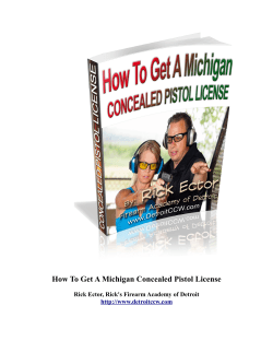 How To Get A Michigan Concealed Pistol License