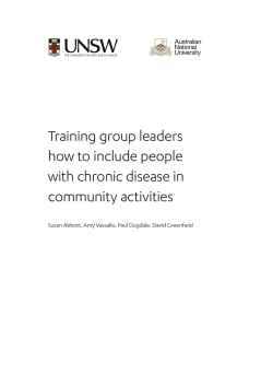 Training group leaders how to include people with chronic disease in community activities
