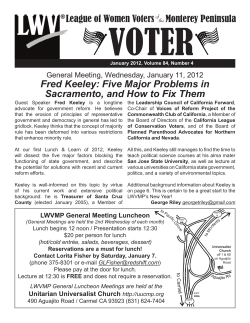 VOTER Fred Keeley: Five Major Problems in