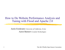 How to Do Website Performance Analysis and Justin Erenkrantz Aaron Bannert