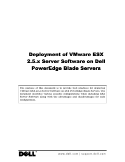 Deployment of VMware ESX 2.5.x Server Software on Dell PowerEdge Blade Servers