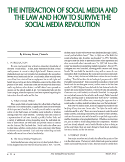 THE INTERACTION OF SOCIAL MEDIA AND SOCIAL MEDIA REVOLUTION