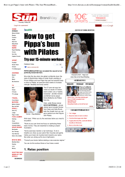 How to get Pippa’s bum with Pilates Try our 15-minute workout