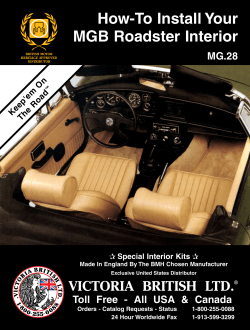 How-To Install Your MGB Roadster Interior VICTORIA  BRITISH  LTD. MG.28