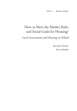 How to Meet the Market Rules and Social Goals for Housing?