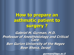 How to prepare an asthmatic patient to surgery ?