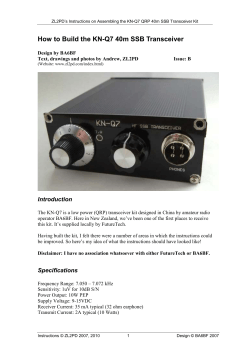 How to Build the KN-Q7 40m SSB Transceiver  Design by BA6BF