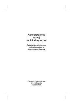 Kako potaknuti razvoj na lokalnoj razini Priručnik s primjerima