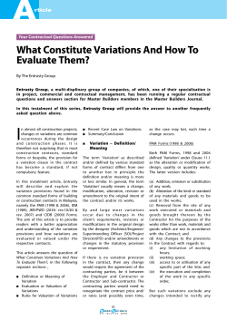 A What Constitute Variations And How To Evaluate Them? rticle