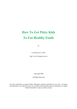 How To Get Picky Kids To Eat Healthy Foods