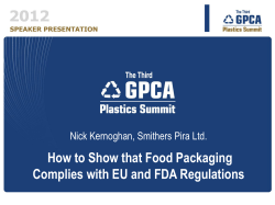 How to Show that Food Packaging  Nick Kernoghan, Smithers Pira Ltd.