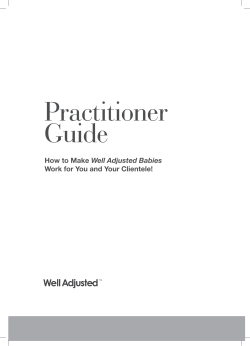 Practitioner Guide  Well Adjusted Babies
