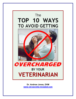 Dr. Andrew Jones, DVM www.vet-secrets-revealed.com