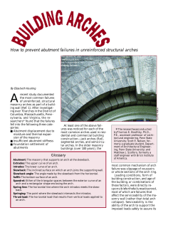 A How to prevent abutment failures in unreinforced structural arches