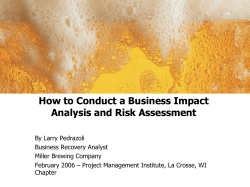 How to Conduct a Business Impact Analysis and Risk Assessment