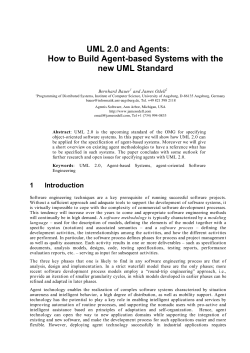 UML 2.0 and Agents: How to Build Agent-based Systems with the