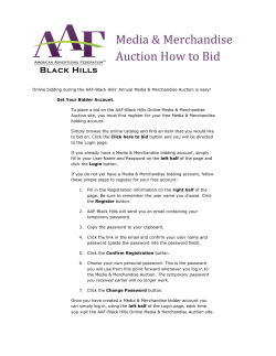   Media &amp; Merchandise  Auction How to Bid  
