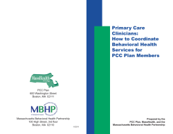 Primary Care Clinicians: How to Coordinate Behavioral Health