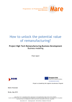How to unlock the potential value of remanufacturing?