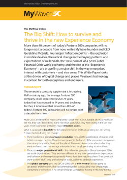 The Big Shift: How to survive and